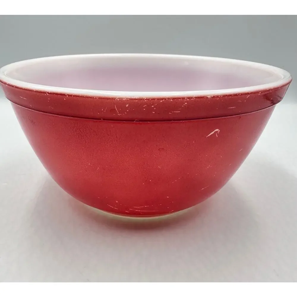 Vintage Pyrex Primary Red 402 Nesting Mixing Bowl 1.5QT